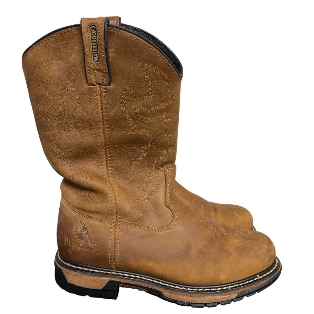 Rocky 2809 Original Ride Men's 11 M Waterproof Safety Toe Western Work Boots